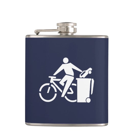 Berijd Uw Fiets, Afval Uw Auto Heupfles (Voorkant)