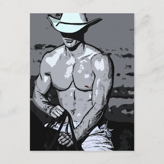 Berijdende Cowboy Briefkaart (Voorkant)