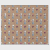 Berijpte eilanddennen, suikerpruim cadeaupapier (Vlak)