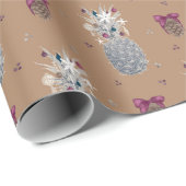 Berijpte eilanddennen, suikerpruim cadeaupapier (Rol Hoek)