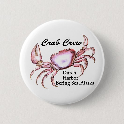 Bering Zee Alaska Crab Gevist Ronde Button 5,7 Cm (Voorkant)