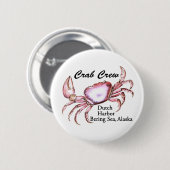 Bering Zee Alaska Crab Gevist Ronde Button 5,7 Cm (Voorkant /achterkant)