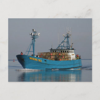 Bering Zee, Crab Boat in de Nederlandse haven, AK Briefkaart