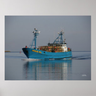 Bering Zee, Crab Boat in de Nederlandse haven, AK Poster