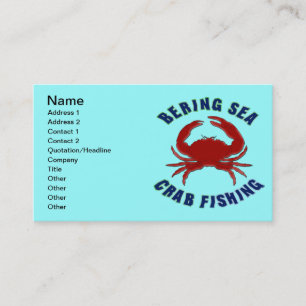 Bering Zee Crab Gevist Visitekaartje