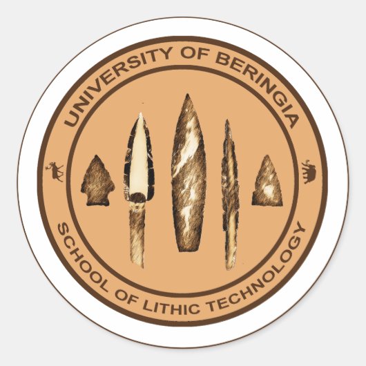 Beringia School of Lithic Technology Ronde Sticker (Voorkant)