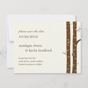 Berk Bomen Save The Date Aankondiging - Amandel