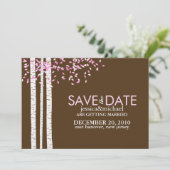 Berk Bomen Save the Date Aankondigingen (Staand voorkant)