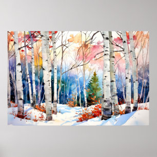 Berk Bos Landschap Poster