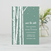 Berk en Sneeuw Save the Date (Staand voorkant)