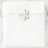 Berk hart rustieke bruiloft ronde sticker (Tas)