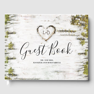 Berk hart rustieke herfst bruiloft gastenboek