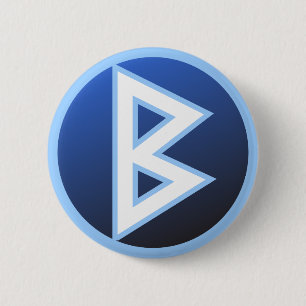 Berkana Beorc Rune Ronde Button 5,7 Cm