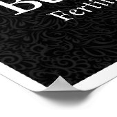 Berkanan Rune / Vruchtbaarheid / Zwarte versie Poster (Hoek)