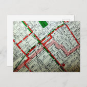 Berkeley, CA  Map Briefkaart (Voorkant / Achterkant)