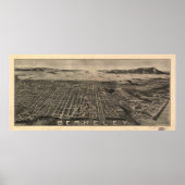Berkeley California 1909 Panoramic Map Poster (Voorkant)