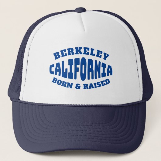 Berkeley California Born en Raised Trucker Pet (Voorkant)