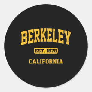 Berkeley California CA State Atletische Stijl Ronde Sticker