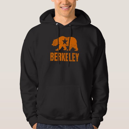 Berkeley California Republic Bear Distressed Vinta Hoodie (Voorkant)