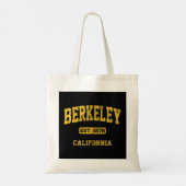 Berkeley California  Staat Athletic Styl Tote Bag (Achterkant)