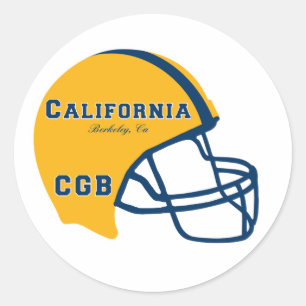 Berkeley Californië CA Football Helm Logo Ronde Sticker