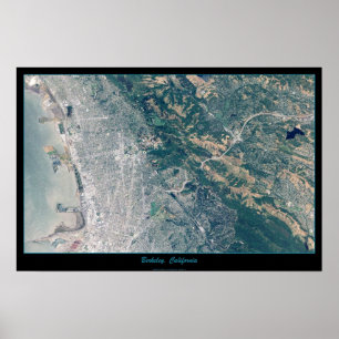 Berkeley, Californië satellietposter Poster