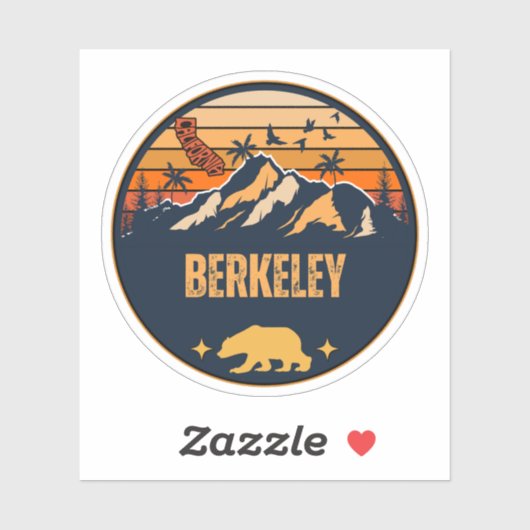 Berkeley, Californië Sticker (Vel)