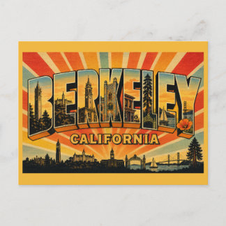 Berkeley Californië Universiteit Stad Vintage Kuns Briefkaart