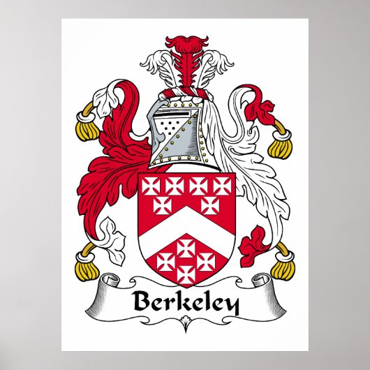 Berkeley Family Crest Poster (Voorkant)