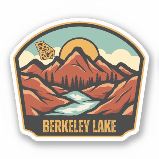 Berkeley Lake, Georgia Sticker (Voorkant)
