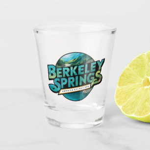 Berkeley Springs Illustratie Reizen Logo Shot Glas