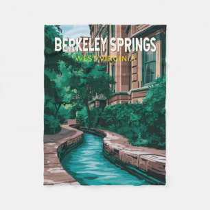 Berkeley Springs West Virginia Illustratie Reizen Fleece Deken