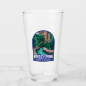 Berkeley Springs West Virginia Illustratie Reizen Glas (Voorkant)