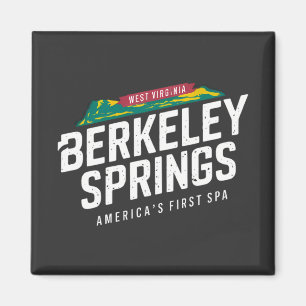 Berkeley Springs West Virginia Reis Kunst Logo Magneet