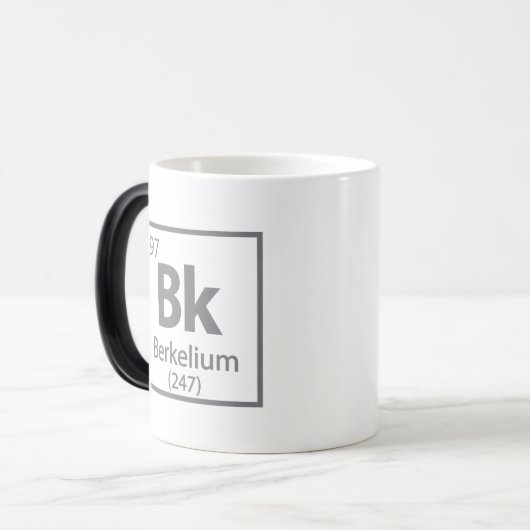 Berkelium - Berkeley Science Periodic Table Magische Mok (Voorkant links)