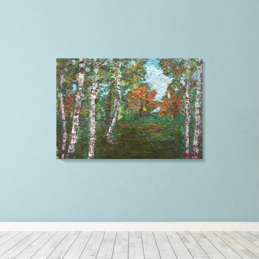 Berken (door Kimon Loghi) Canvas Afdruk (Insitu (Houten vloer))