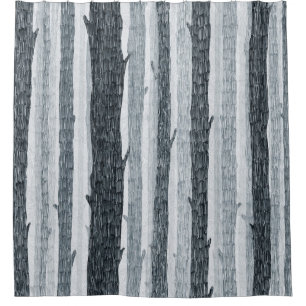 Berken hout bomen, naadloze achtergrond patroon. douchegordijn