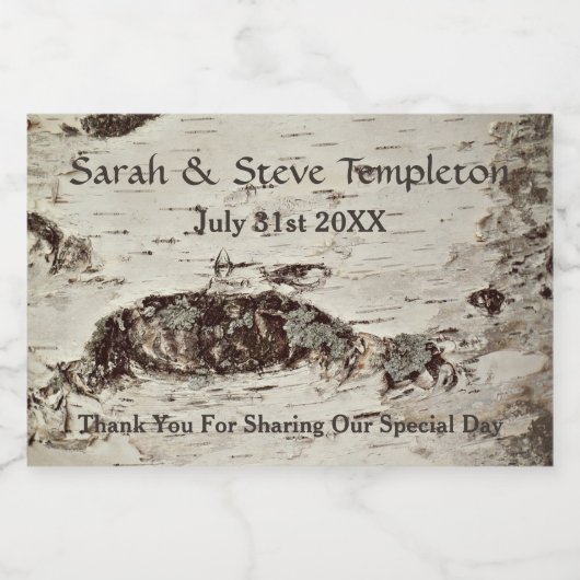 Berken Hout Bruiloft Mason Jar Labels Voedselcontainer Etiket (Enkel label)