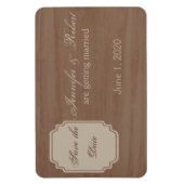 Berken Hout Schoonheid Herfst Bruiloft Save the Da Magneet (Verticaal)