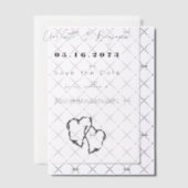 Berkenbast gebeeldhouwde harten bruiloft Vellum Ka Vellum Uitnodigingen (Offset (Uitnodiging))