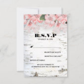 Berkenbast Rustieke Landelijke Trouw RSVP Kaarten (Voorkant)