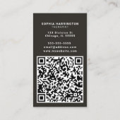Berkenbomen Aangepaste QR-code Scannable Mountains Visitekaartje (Achterkant)