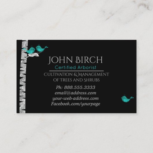 *~* Berkenbomen Blauwe Vogels Boomdokter . boomkwe Visitekaartje (Achterkant)