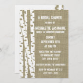 Berkenbomen en Burlap Vrijgezellenfeest Kaart (Voorkant / Achterkant)