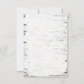 Berkenboom Bark Rustieke herfst bruiloft RSVP (Achterkant)