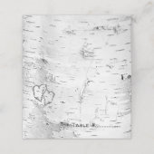 Berkenboom bruiloft staande escort of plaats kaart (Buitenkant ongevouwen)