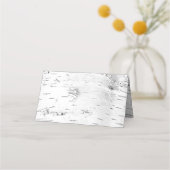 Berkenboom bruiloft staande escort of plaats kaart (Achterkant)