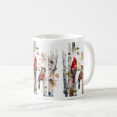 Berkenboom en kardinalen Mok (Voorkant rechts)