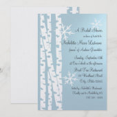 Berkenboom en sneeuwvlokken Vrijgezellenfeest ijsb Kaart (Voorkant / Achterkant)