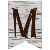 Berkenboom hart initialen rustieke bruiloft banner (Tweede vlag)